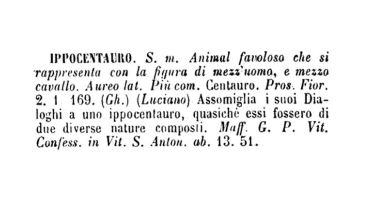 ippocentauro definizione etimologia